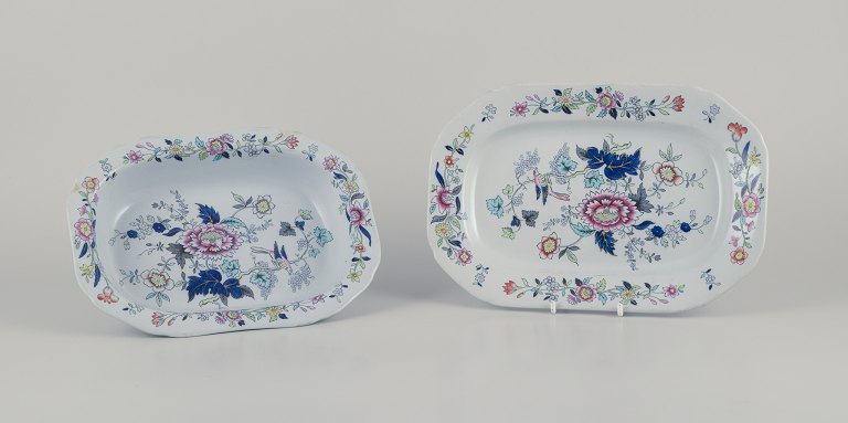 Copeland/Spode, England.Oval dish and an oval bowl in faience.