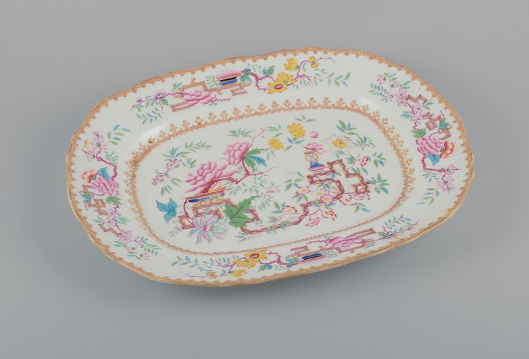 Mintons, England.Large antique serving platter in faience.