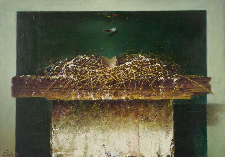 Predrag Stojanovic, Serbian artist.Oil on canvas.