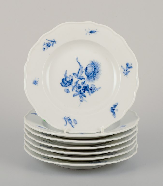 Meissen, Germany.A set of seven porcelain plates.