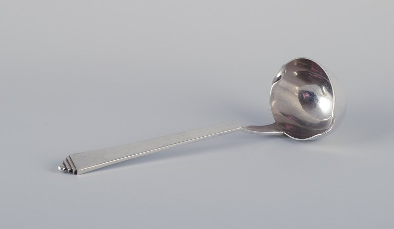Georg Jensen Pyramid.Sauce spoon in sterling silver, all silver.