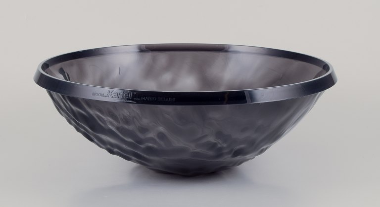 Mario Bellini for Kartell, Italien.Stor ”Moon” skål i røgfarvet PMMA plast.
