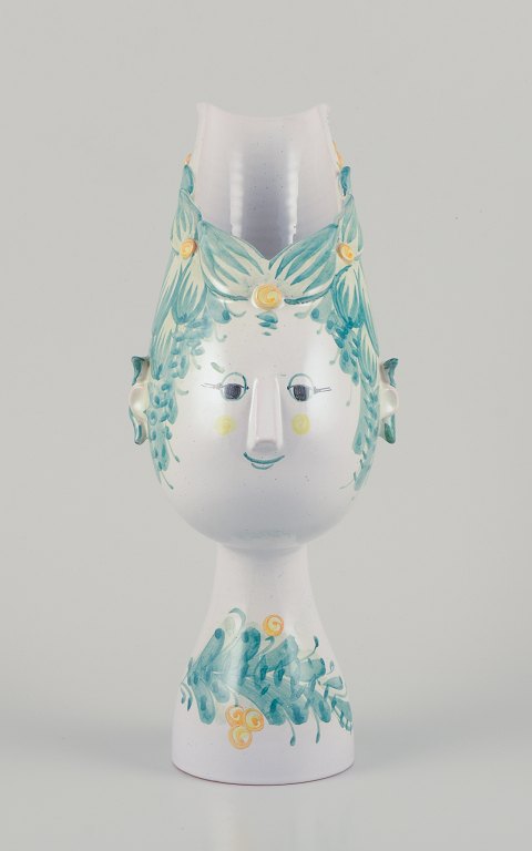Bjørn Wiinblad.Vase in multicolored ceramic.