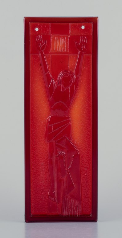 David Ralson for Elme Glasbruk, Sverige. Vægrelief i kunstglas.