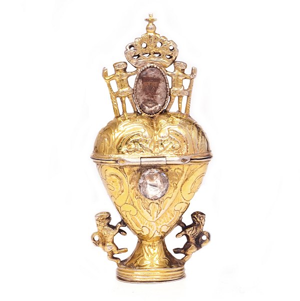 Gilt silver vinaigrette by Pierre Jean Stoundre, Copenhagen, 1782-1826H: 9,8cm