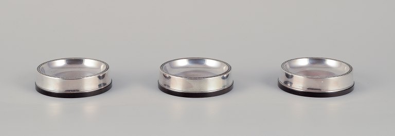GAB, Sweden.Three salt cellars in 830 silver.