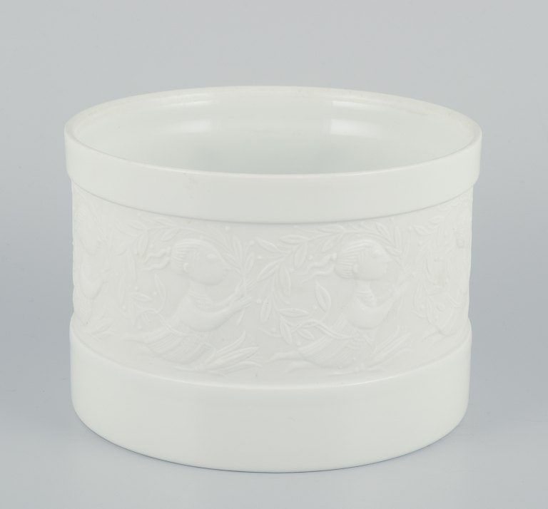Bjørn Wiinblad for Rosenthal. Studio Linie. Urtepottekrukke i hvidt porcelæn.