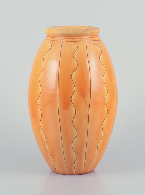 Kähler, Denmark.Ceramic vase in uranium glaze.