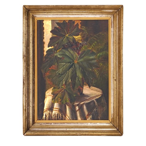 Thorvald Niss, 1842-1905, oil on canvas mounted on board. Still life. Signed and dated 1892. Visible size: 37x26cm. With frame: 47x36cm