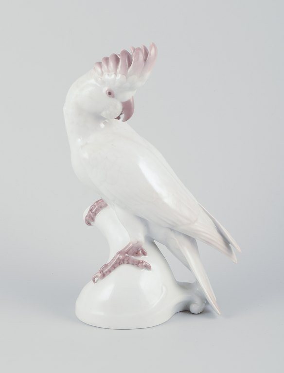 Rosenthal, Tyskland.Kakadue i porcelæn. Art Deco.