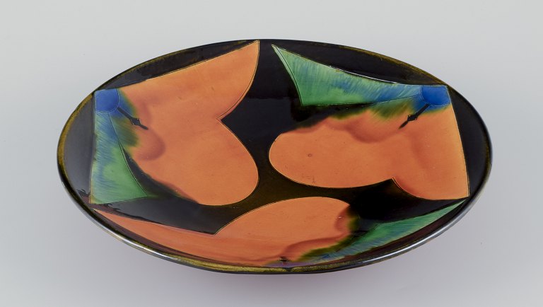Danish ceramicist, Tommerup Brickworks. Large unique ceramic bowl.
