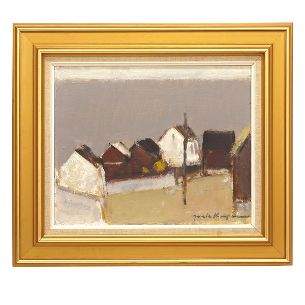 Jack Kampmann, 1914-89, oil on canvas with a motive form the Faroe Islands. Signed. Visible size: 32x40cm. With frame: 49x57cm