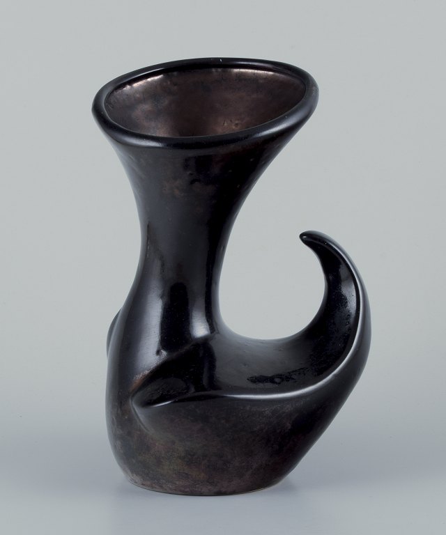 French ceramicist.Large ceramic vase. Organic shape.