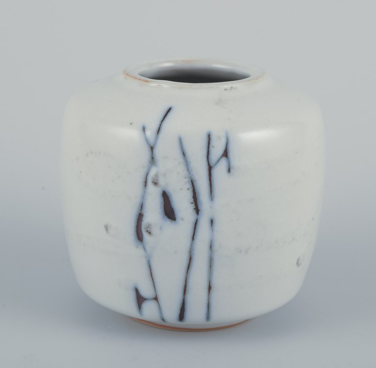 Nils Thorsson for Royal Copenhagen.Unique vase of stoneware.