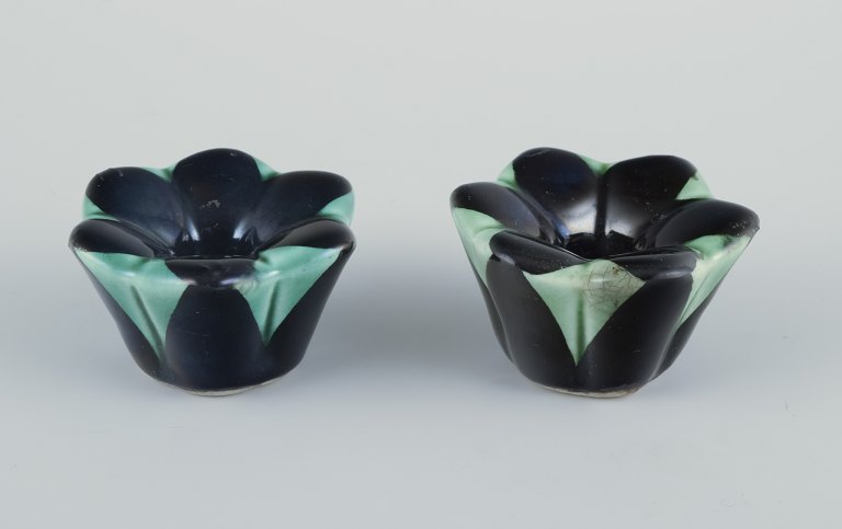 Ilse Claesson for Rörstrand, Sweden.A pair of small candlesticks.