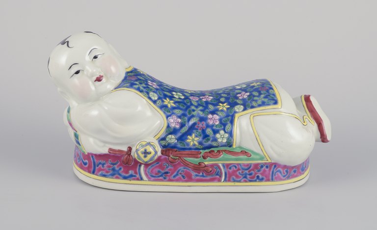 Kinesisk skulptur af porcelæn, pude.