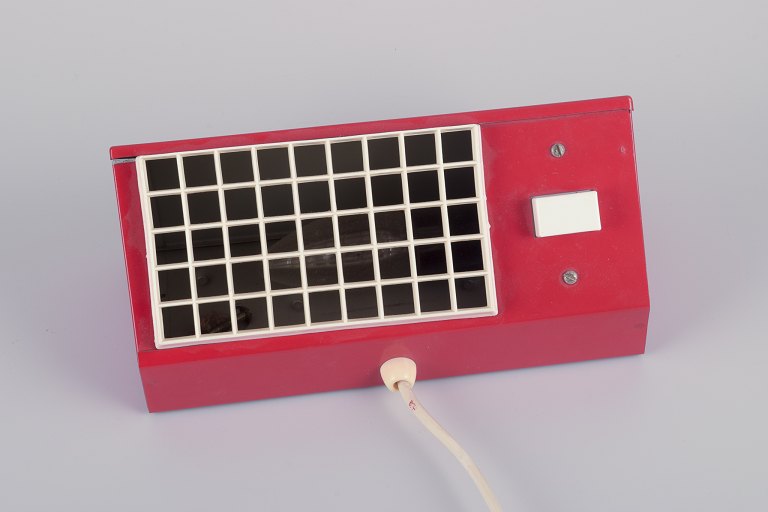 Hans-Agne Jakobsson, Sweden."Elidus" bedside lamp in red-lacquered metal.