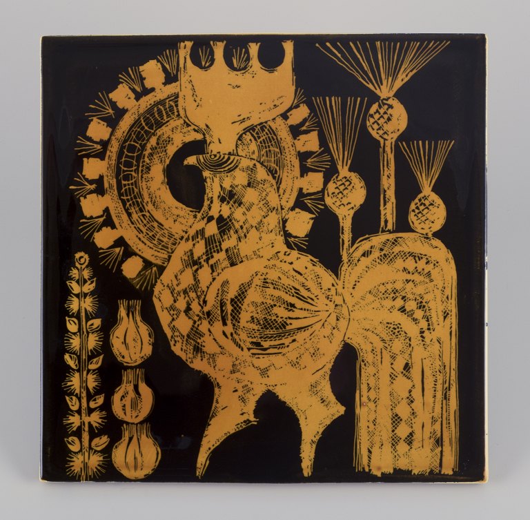 Olle Alberius for Rörstrand, Sweden.Wall relief in ceramic.