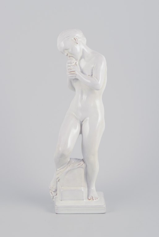 Kai Nielsen for Kähler.Eve with the Apple. White-glazed earthenware