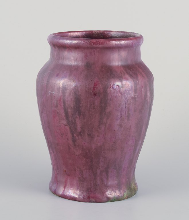 Søren Kongstrand, Danish ceramicist.Unique vase in matte and shiny lustre glaze.