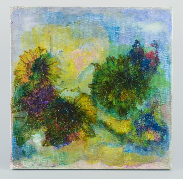 Beate Larsen, Danish artist.Oil on canvas.