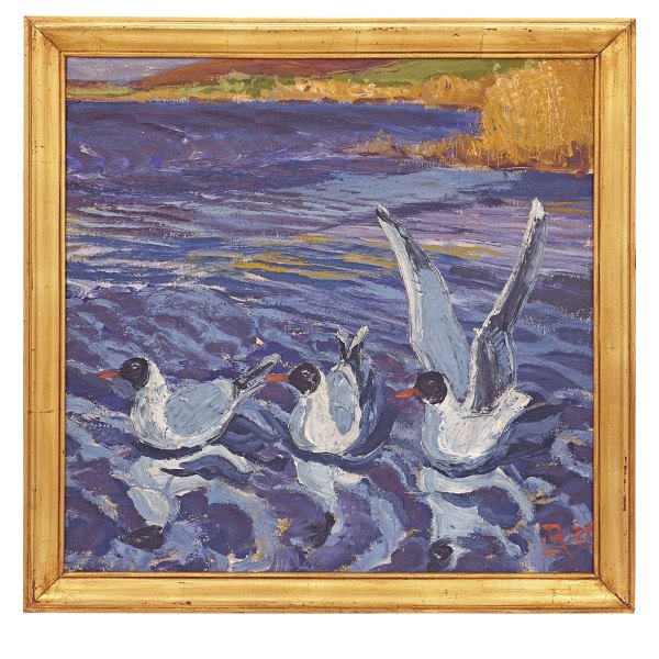 Leif Rydeng, 1913-75, oil on canvas. Signed and dated 1935. Visible size: 62x62cm. With frame: 72x72cm