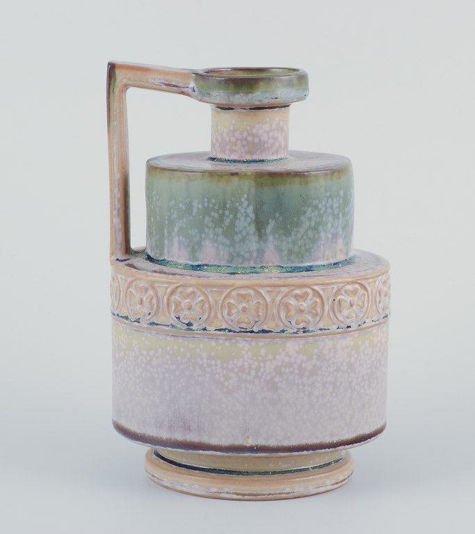 P. Garnier, Enghien, French ceramicist.Ceramic jug. Art Deco shape.