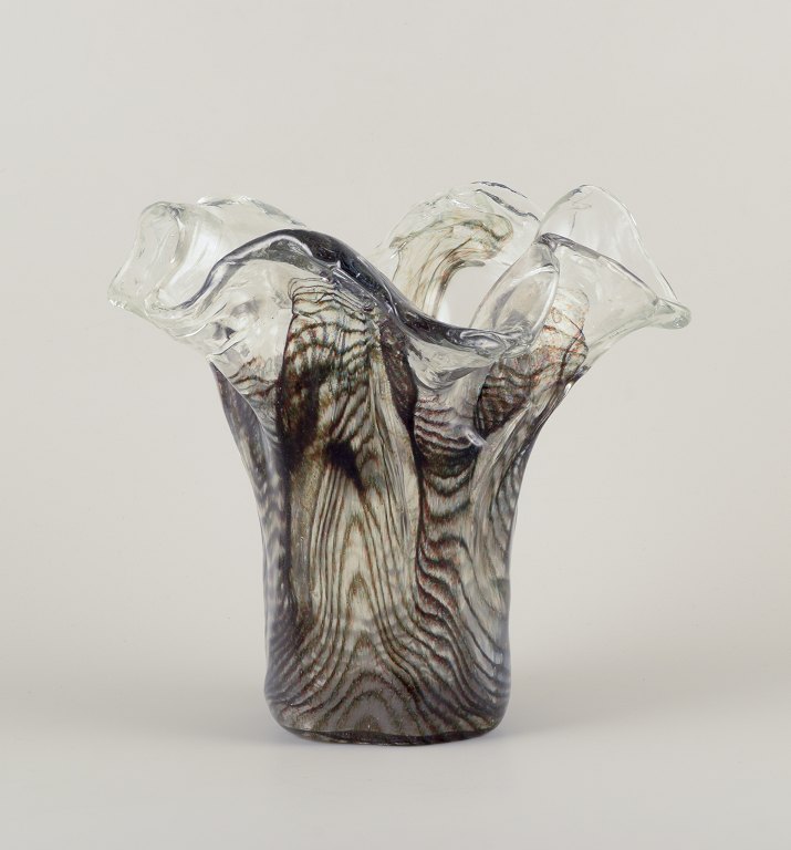 Pertti Santalahti for Humppila.Large vase made of art glass.