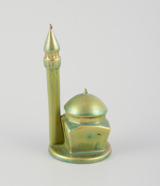 Zsolnay, Hungary.Ceramic sculpture in the shape of a minaret.