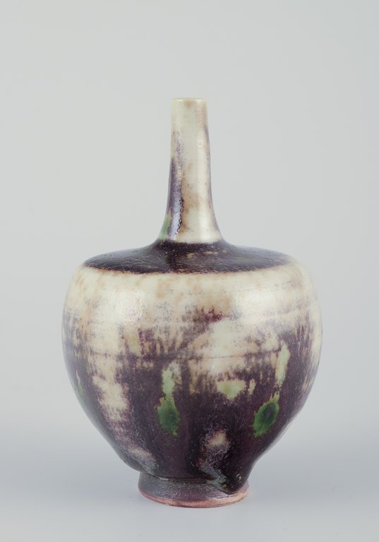 Höganäs.Small unique ceramic vase.