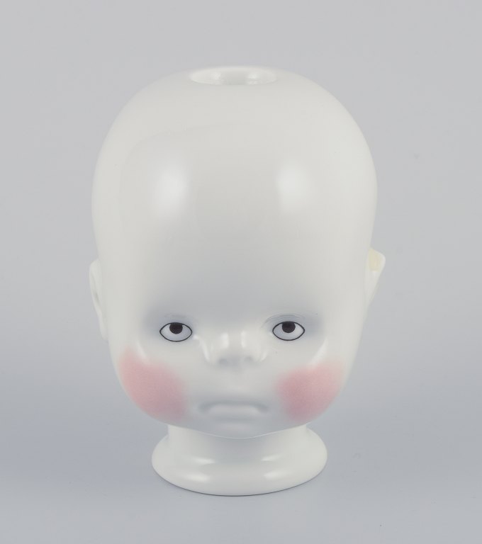 Maxim Velčovský (b. 1976) for Qubus Studio, Czech Republic.‘Little Josef’ candlestick in white porcelain.