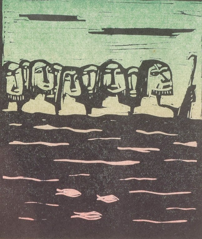Åke HolmWoodcut with biblical motif.