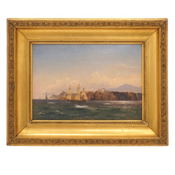 C. F. Sørensen, 1818-79, oil on plate. Signed and dated June 5th 1845. Visible size: 23x33cm. With frame: 29x39cm