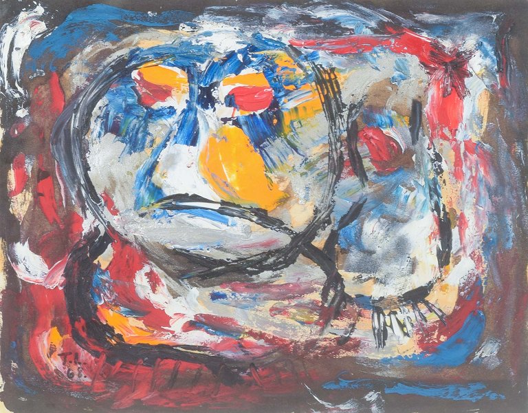 Tom LindhardtComposition.Mixed media on paper, 1968.