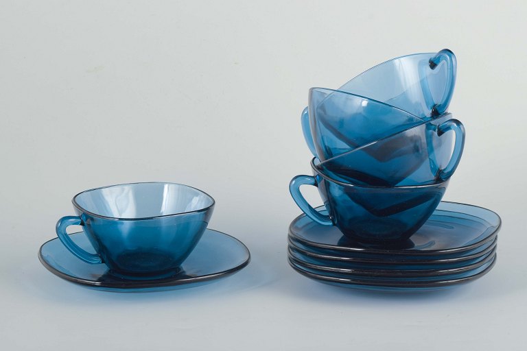 Vereco, 5 coffee cups with saucers, 1970/80s.