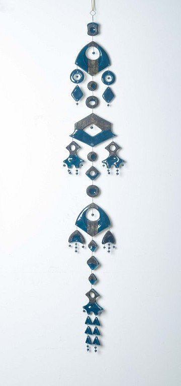 Kalevala Koru, FinlandKeramisk vægophæng/drømmefanger, 1960’erne.