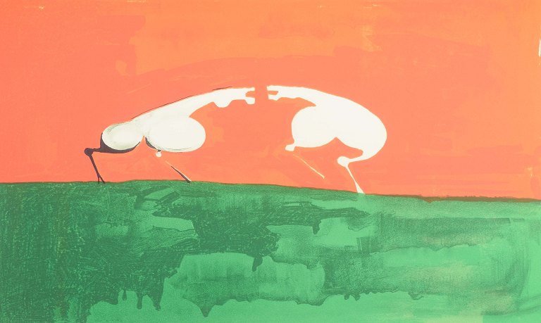 Lis Hooge-Hansen (1931–1981)Color lithograph.