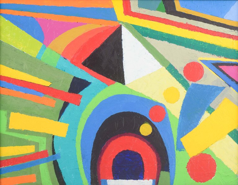 Scandinavian artistConcrete composition.Oil on canvas.