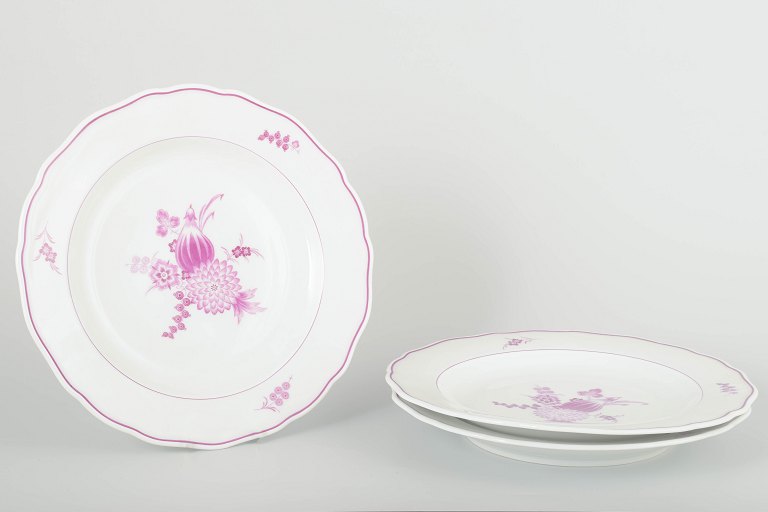 Meissen, Tyskland3 middagstallerkener, 1930’erne.