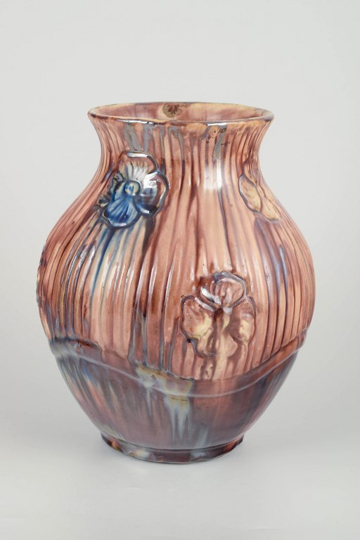 Roskilde LervarefabrikLarge ceramic vase with relief decoration, 1920s/30s.