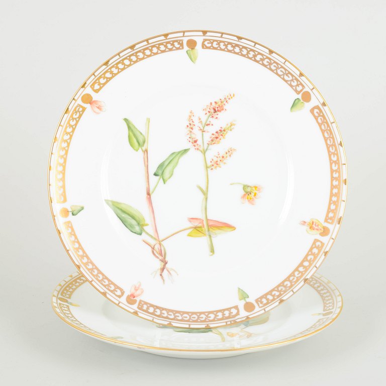Bing & Grøndahl “Flora Danica” stil.2 frokosttallerkener, 1920’erne.