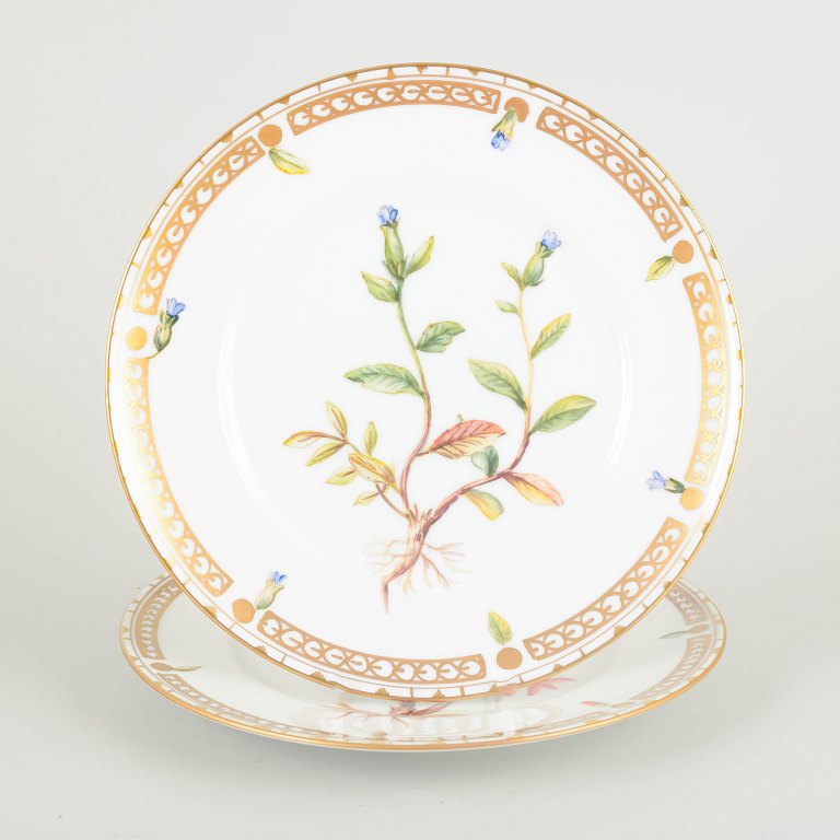 Bing & Grøndahl “Flora Danica” stil.2 frokosttallerkener, 1920’erne.