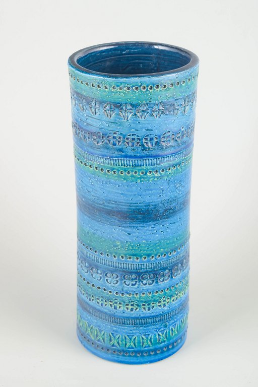 Aldo Londi for BitossiLarge cylindrical vase, 1960/70s.