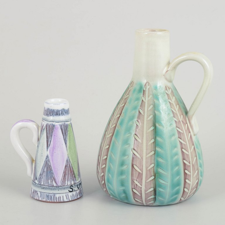 Ingrid Atterberg & Mari Simmulson for Upsala Ekeby.To kander, 1960’erne.