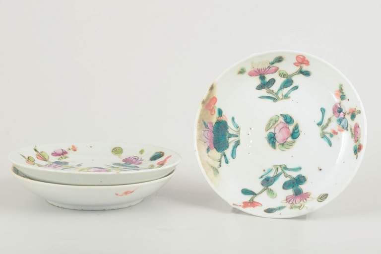 Kinesiske porcelænstallerkener, 1800-tallet.