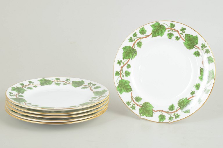 Staffordshire, England, Ivy serien, sæt med seks tallerkener.