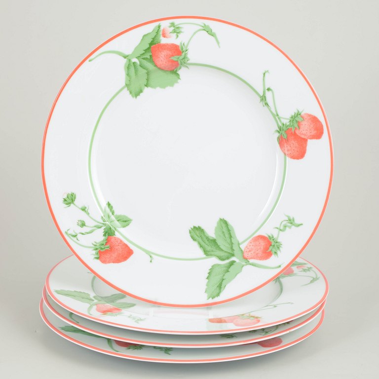 Bill Goldsmith for Limoges, Fraise, sæt på 4 middagstallerkener.