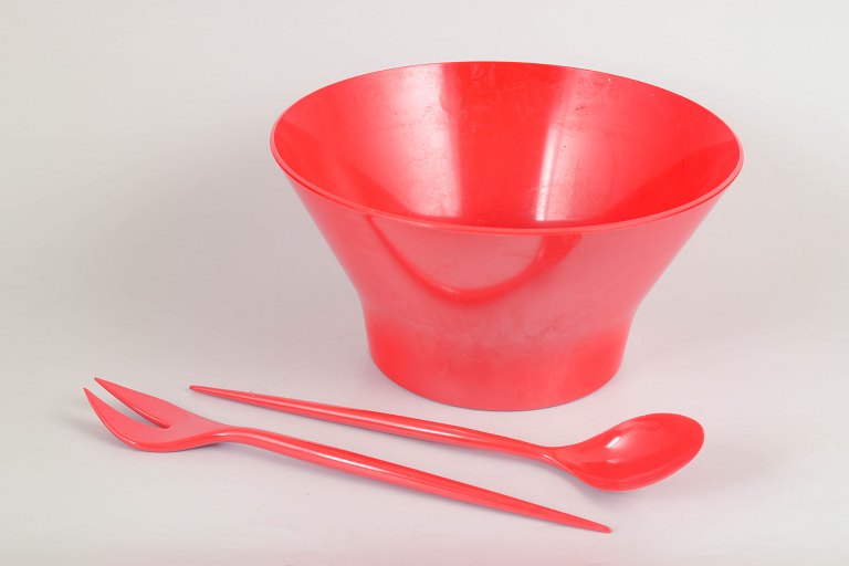 Henning Koppel for Torben Ørskov, salad bowl with serving utensils.
