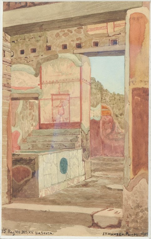 Joseph Theodor Hansen (1848-1912) well listed Danish artist, watercolour.