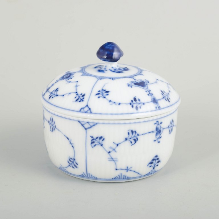 Royal Copenhagen Blue Fluted plain, lidded bowl.